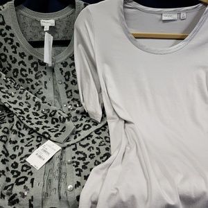 NWT Haligen light grey sweater set.